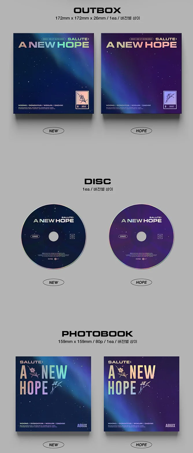 AB6IX - 3RD EP REPACKAGE Album SALUTE : A NEW HOPE (HOPE Ver) - Image 2