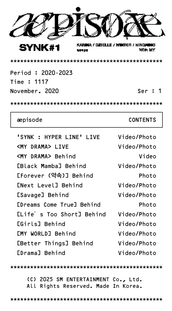 aespa - aepisode SYNK #1 / Digital Code - Image 4