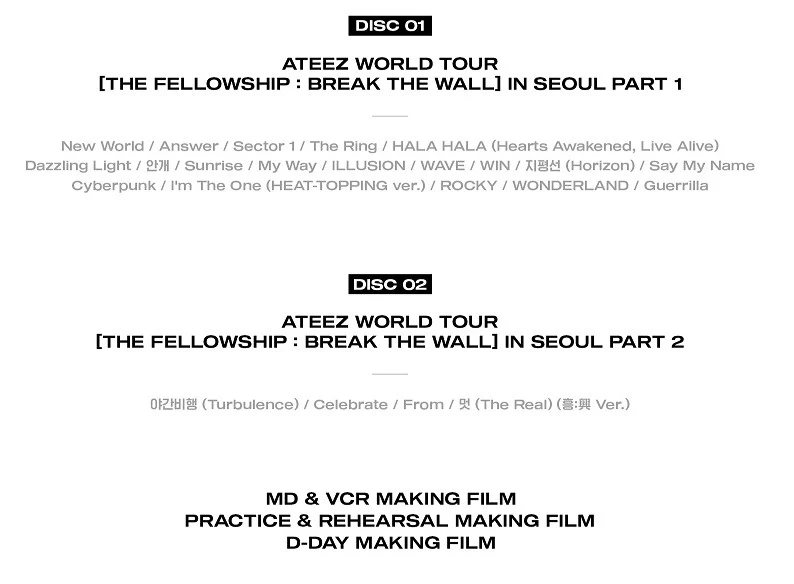 ATEEZ - WORLD TOUR THE FELLOWSHIP : BREAK THE WALL IN SEOUL DVD (2 DISC) - Image 4