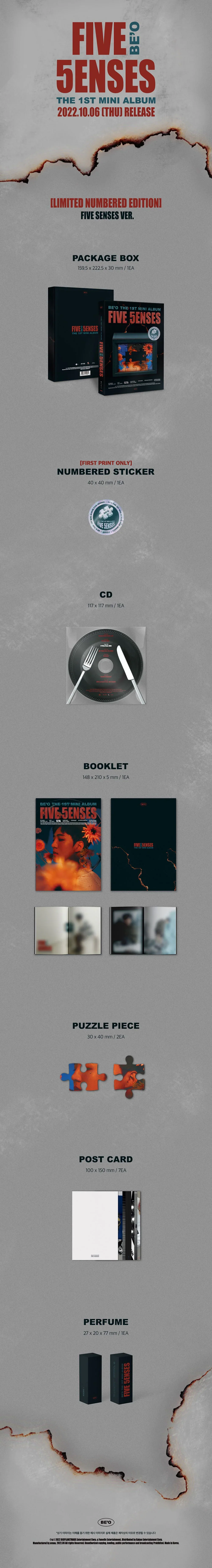 BE'O - FIVE SENSES (Five Senses Ver.) -Limited Numbered Ed. - Image 2