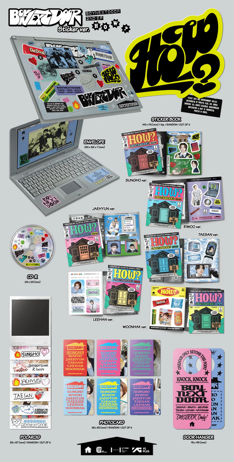 BOYNEXTDOOR - HOW? / Sticker Ver. - Image 2