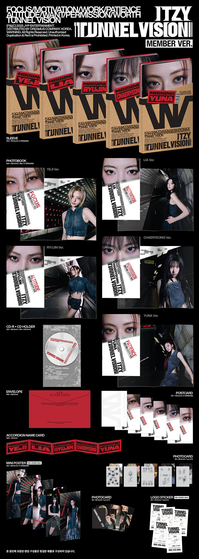 ITZY - TUNNEL VISION / Member Ver - Image 2