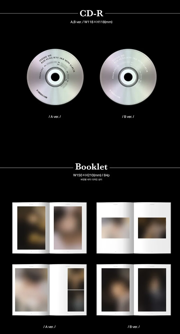 KIM SUNG KYU (INFINITE) - 3rd Mini Album : INSIDE ME (Random of 2 Versions) - Image 3