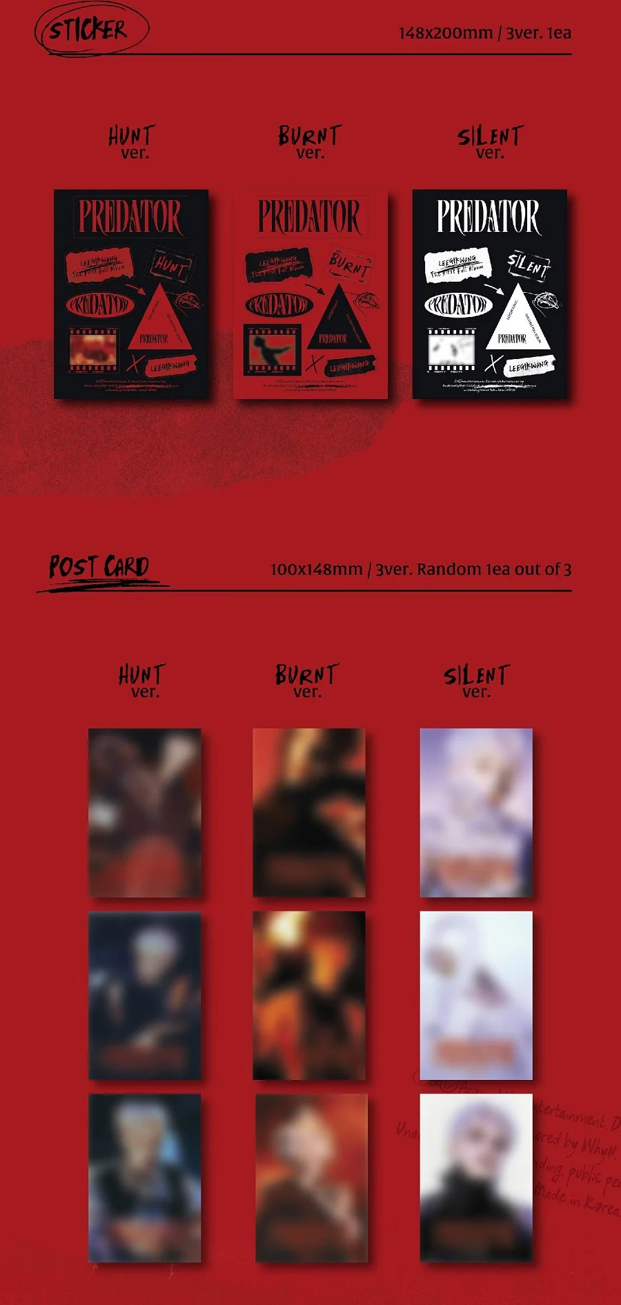 LEE GIKWANG - Predator (Random of 3 versions*) - Image 5