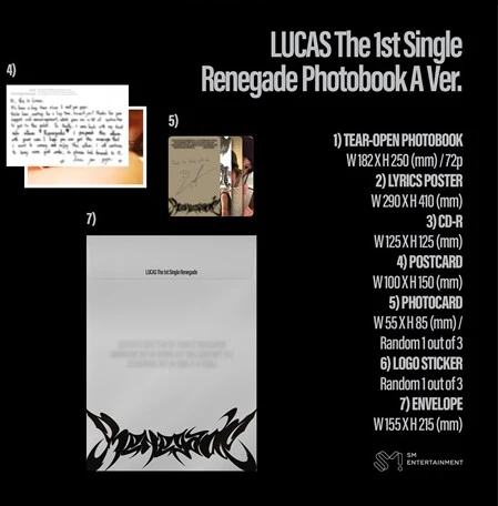 LUCAS - Renegade (Photo Book Ver. - Random Cover) - Image 3