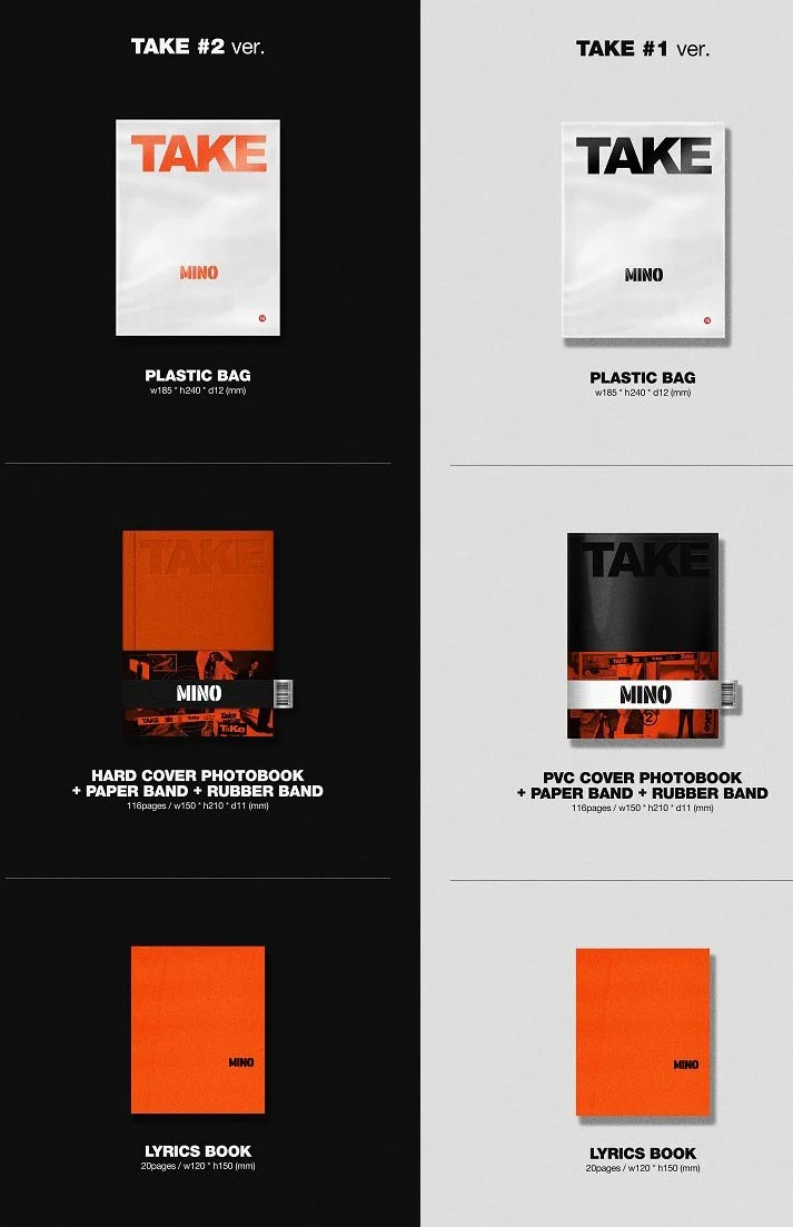 MINO (WINNER) - TAKE - 2nd Full Album (Choose from 2 Versions) - Image 2