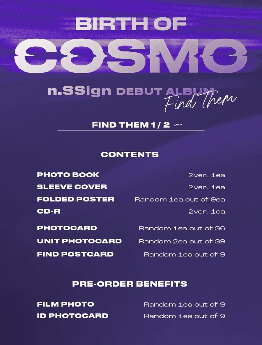 n.SSign - BIRTH OF COSMO / Find Them - Random - Image 2
