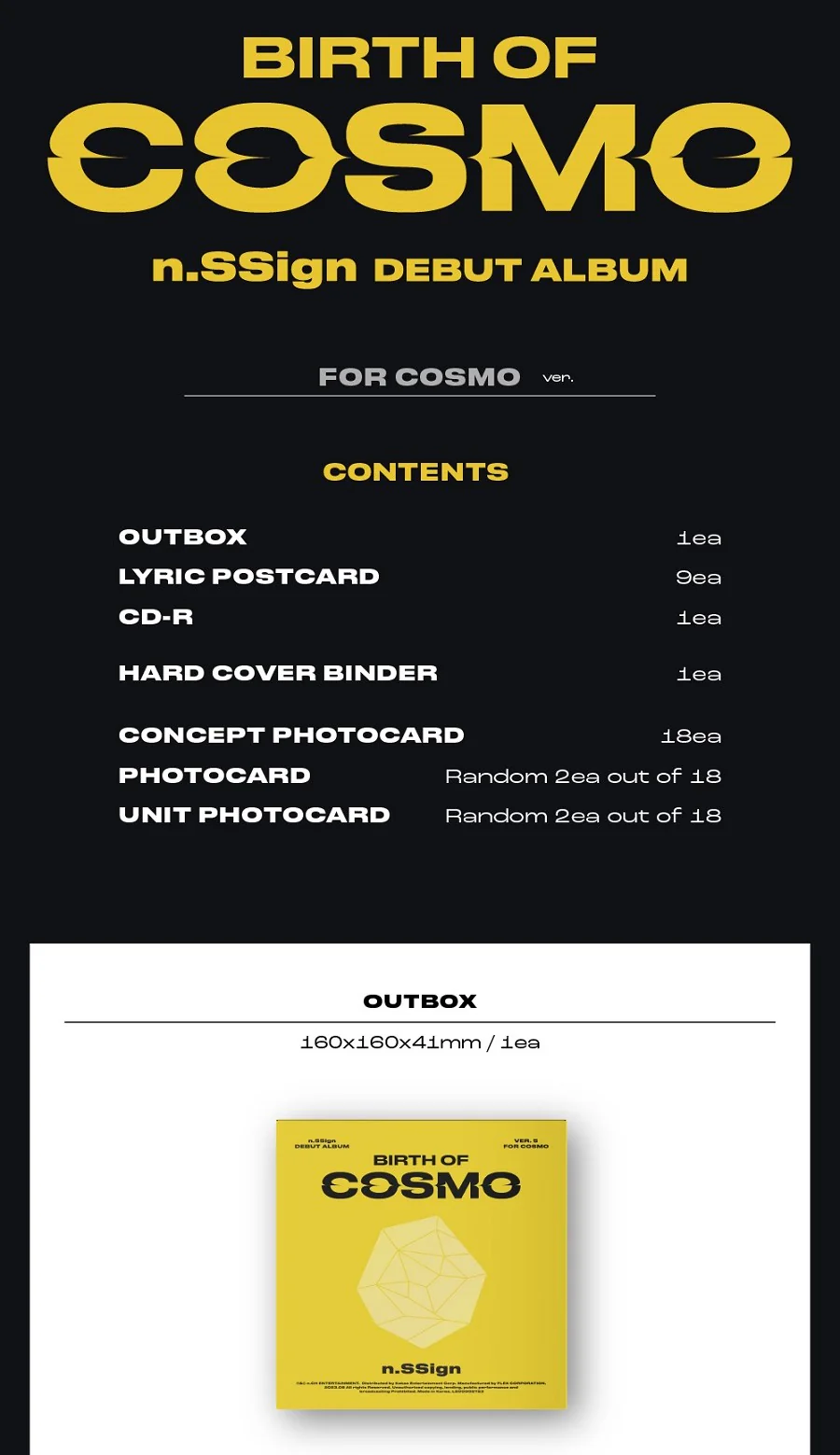 n.SSign - BIRTH OF COSMO [For Cosmo Ver.] (Debut release!) - Image 2