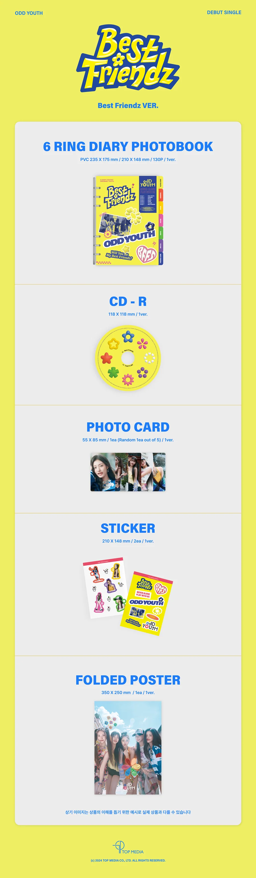 ODD YOUTH - Best Friendz / Best Friendz Ver *DEBUT* - Image 2