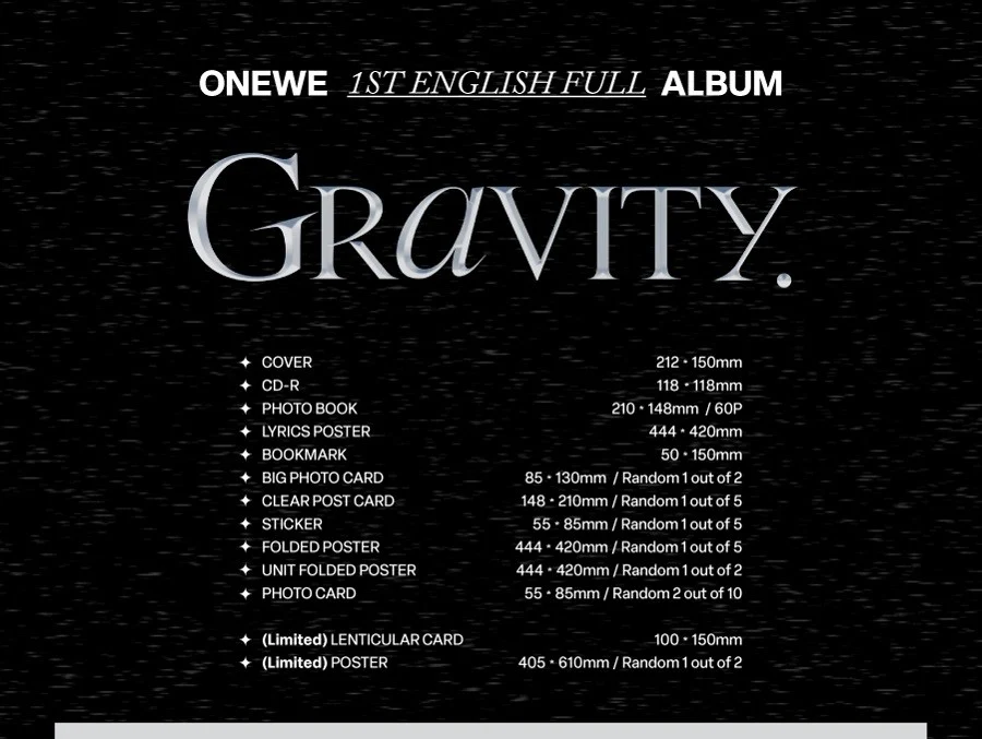 ONEWE - GRAVITY (English Album!) - Image 2
