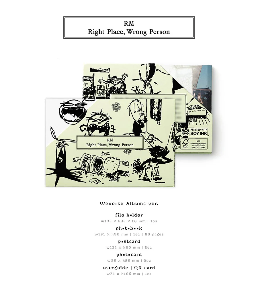 RM - Right Place, Wrong Person / WEVERSE ALBUM ver. - Image 2