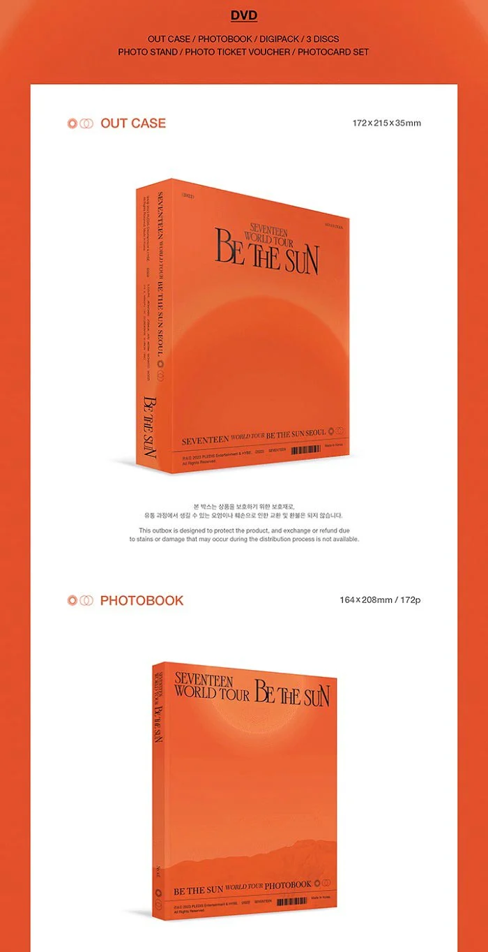SEVENTEEN - WORLD TOUR : BE THE SUN SEOUL / 3 DVD + Weverse Gift! - Image 2