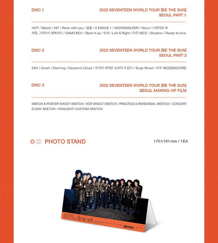 SEVENTEEN - WORLD TOUR : BE THE SUN SEOUL / 3 DVD + Weverse Gift! - Image 4