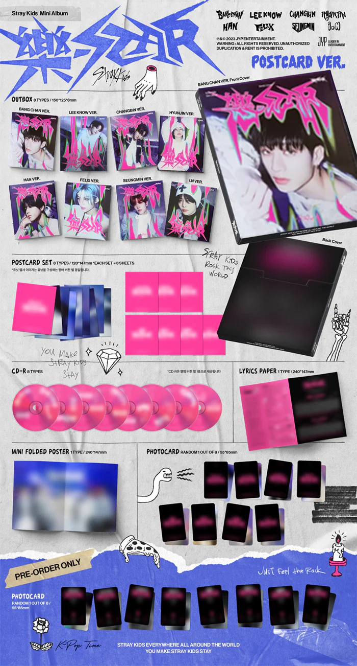 STRAY KIDS - ROCK-STAR / POSTCARD VER - Image 2