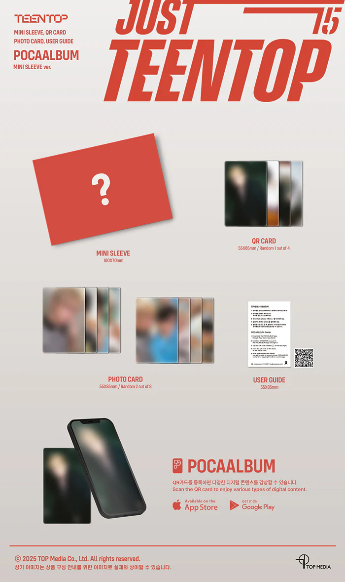 TEEN TOP - Just 15, Just Teen Top / Sleeve ver (Poca Album) - Image 2