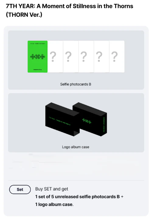 TXT - 7TH YEAR: A Moment of Stillness in the Thorn / Thorn Ver. *Set of 5 + WEVERSE SHOP BONUSES / LATER DELIVERY!* - Image 2