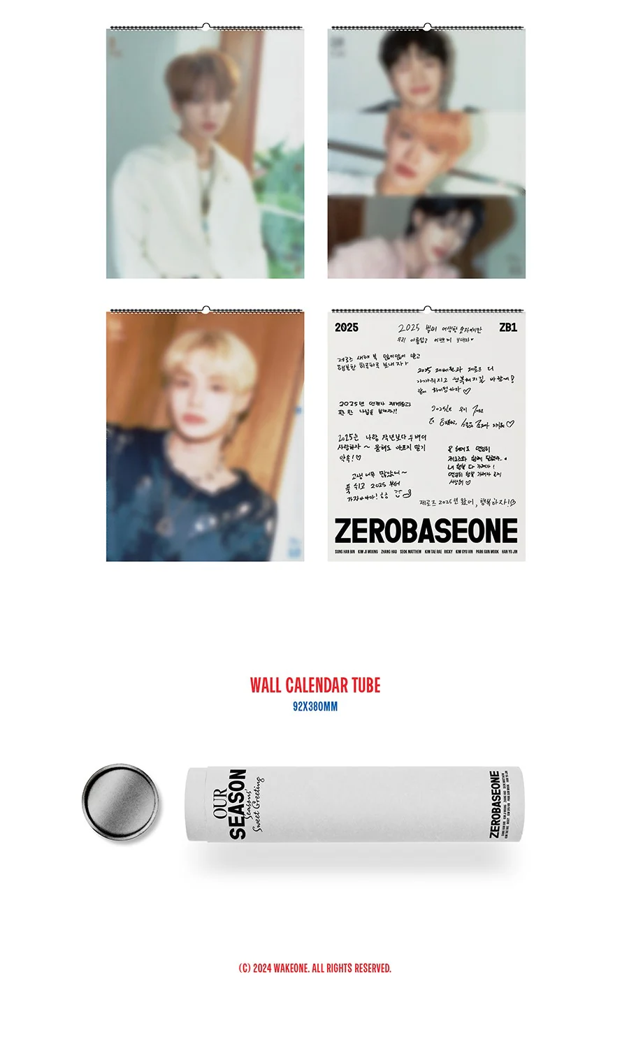 ZEROBASEONE - 2025 OUR Season WALL CALENDAR - Image 3